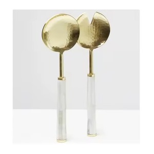 Stainless Steel <b>Salad</b> <b>Server</b> with Resin Handle Eco-Friendly & Dishwasher Safe Custom Color Kitchen Utensil - Product Image 5