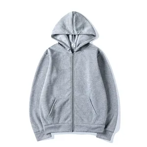 Casual Solid Pattern Zipper <b>Hoodie</b> in <b>Black</b> Gray Blue for <b>Men</b>/Women XL Size Hip Hop Street Wear Skateboard Pullover Sweatshirts - Product Image 1