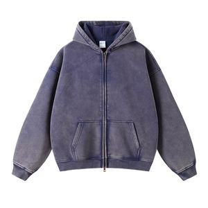 Logo personnalisé de haute qualité 500 Gsm 600 Gsm bouffée impression hommes surdimensionné épais poids lourd coton recadrée Boxy lavage à l'acide à capuche - Product Image 1