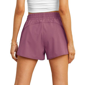 Vente en gros de shorts de yoga motard sans couture couleur unie shorts de gymnastique de yoga pour femmes shorts de yoga de contrôle pour femmes 2026 - Product Image 4