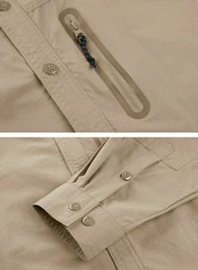 Camisa de Pesca con Botones PFG para Hombre, UPF 50, Impermeable, Transpirable, de Secado Rápido, Logotipo Personalizado, 100% Poliéster, 220g, Talla Grande, Manga Larga - Product Image 4