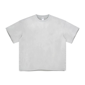 T-shirt basique en coton pour homme, uni, finition lisse, OEM, marque privée - Product Image 3