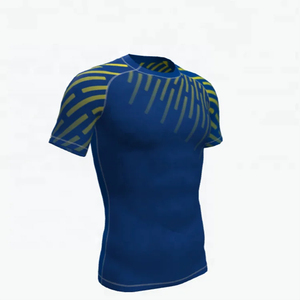 Wholesale Saleh Enterprises Premium Men <b>Compression</b> Shirt Spandex/Polyester Tight Fit Quick Dry Solid Color Sublimation Printed - Product Image 5