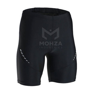 Shorts de compression légers et ajustés pour hommes, taille élastique, mi-longueur, décontractés, couleur unie, haute qualité, séchage rapide, respirants - Product Image 2
