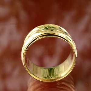 New Arrival Trendy Brass <b>Ring</b> Boho Hammered <b>Rings</b> For Women 18k Gold Plated Minimalist Textured Band <b>Ring</b> For Wholesale/OEM/ODM - Product Image 4