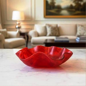 Bol à fruits en résine écologique Green Flow, lavable au lave-vaisselle, art moderne, vaisselle décorative artisanale pour la cuisine et la salle à manger, qualité supérieure - Product Image 3