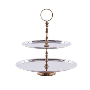 Soporte redondo de 4 niveles para pastel, de madera decorativa grabada a mano, con acabado natural, para fiestas de cumpleaños y uso doméstico. - Product Image 2
