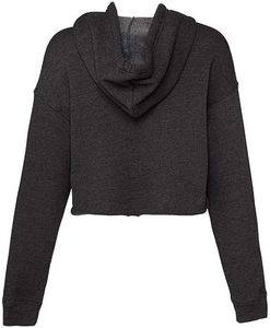 Sweat à capuche court lourd par Boomletcorp Down Shoulder Boxy Fit avec motif imprimé teint uni pour l'hiver - Product Image 5