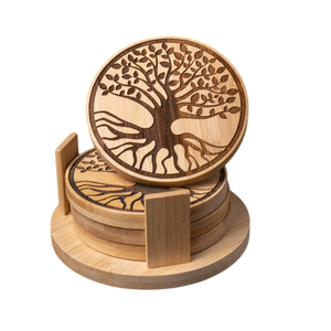 Walnut <b>Coasters</b> Hot Selling Natural Table Tea Design <b>Wooden</b> <b>Coasters</b> for Coffee Mugs Standard Size In Reasonable Price - Product Image 5