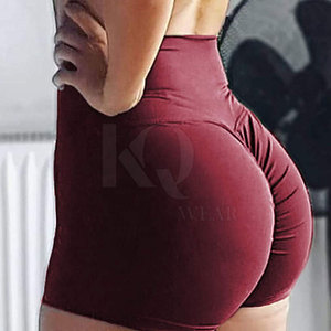 Shorts de sport taille haute respirants et flexibles, effet froncé, écologiques, séchage rapide, parfaits pour la gym, le yoga et l'entraînement - Product Image 4