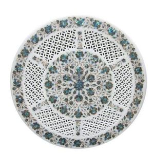 Tavolo in marmo intarsio Top elefante intarsio arte su Base in legno pietra semipreziosa tavolo casa soggiorno uso - Product Image 3