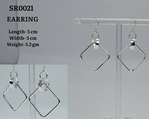 Boucles d'oreilles pendantes en argent sterling 925 plaqué or, longues boucles d'oreilles simples faites à la main, pour mariage et cadeau d'anniversaire. - Product Image 2
