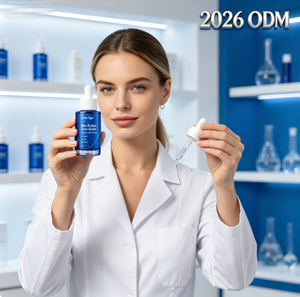 Sérum éclatant au peptide bleu GHK-Cu de haute qualité, formule personnalisée, hydratant et lissant pour le visage, pour commande en gros - Product Image 2