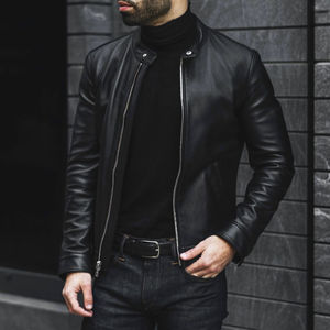 STREET Style Hommes Veste en Cuir Vente en Gros Vestes en Cuir pour Hommes - Product Image 3