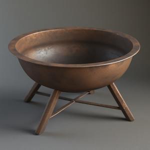 Large Capacity Modern Metal <b>Firepit</b> with Powder Coated Finish Strong Construction for Family Gatherings Camping Open Lawns - Product Image 4