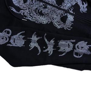 Sudaderas con capucha con diamantes de imitación personalizadas 100% algodón Color puro liso con cremallera invierno Unisex Rhinestone gimnasio polar cremallera completa, calle - Product Image 3