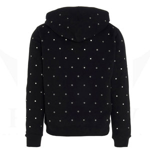 Nouveauté, sweat-shirts pour hommes de qualité supérieure, décontractés, avec strass, motif uni, 100% coton, séchage rapide, respirant, pour la saison hivernale - Product Image 3