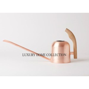 Bote de agua de metal de acero inoxidable a prueba de fugas con agarre cómodo y boquilla con acabado pulido dorado para un riego preciso de las plantas - Product Image 1