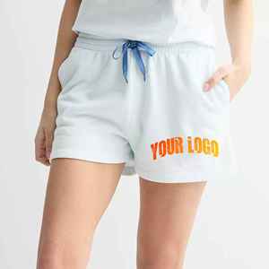 Wholesale Manufacture <b>Women's</b> <b>Board</b> <b>Shorts</b> Quickdry Breathable 100% Cotton Elastic Waist Lightweight Streetwear Custom Logo - Product Image 1
