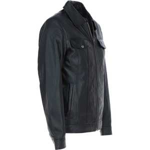 <b>Top</b> Design 100% <b>High</b> Quality Men's <b>Leather</b> Stand Collar Full Sleeve Winter Jacket Custom Design Available at Reasonable Price - Product Image 2