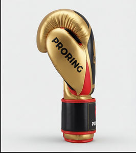 ถุงมือชกมวยหนังแท้สีทอง ProRing Professional ผลิตด้วยมือ พร้อมโฟมฉีดขึ้นรูป สำหรับการฝึกซ้อม - Product Image 3