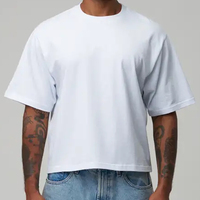 Créez votre propre t-shirt ample et court pour homme, 100% coton, haute qualité, écologique, séchage rapide