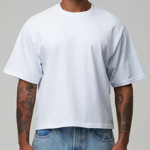 Diseña tu propio logotipo Camiseta corta de gran tamaño para hombre con 100% algodón Alta calidad Ecológico Ajuste cómodo Tamaños personalizados - Product Image 6