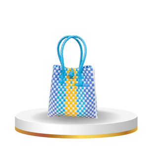 Bolso de Mano Elegante para Mujer, Nuevo, al por Mayor, Tejido con Material Plástico Reciclado, Indonesia Sembagi, Colorido, Talla L - Product Image 3