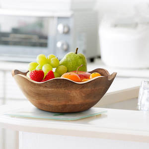 Bol en bois de mangue de vente chaude japonais pour la salade et les fruits servant une pièce maîtresse de table et de décor de table pour l'utilisation d'ustensiles de cuisine - Product Image 5
