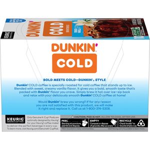 Café Frío con Sabor a Vainilla Francesa Dunkin', 60 Cápsulas Keurig K-Cup - Product Image 2