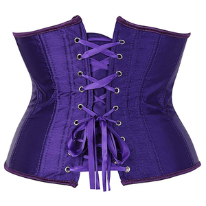 Violet foncé Satin Corset corps façonnage Shapewear taille minceur Bustier Lingerie pour femmes Sexy élégant mode tenue - Product Image 2