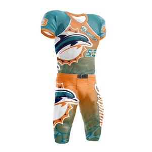 Uniforme de Fútbol Americano para Adultos Más Vendido, Precio de Fábrica al por Mayor, Personalizado, Corto, 100% Poliéster, Impresión por Sublimación - Product Image 3