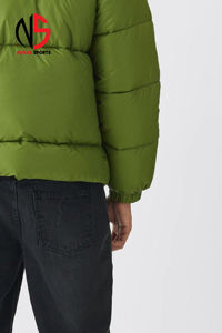 เสื้อแจ็คเก็ตพัฟเฟอร์สีเขียวมะกอกสำหรับผู้ชาย รุ่นยอดนิยม น้ำหนักเบา มีฮู้ด เสื้อโค้ทกันหนาว กันลม และให้ความอบอุ่น เสื้อแจ็คเก็ตสำหรับผู้ชาย - Product Image 5