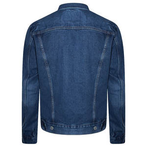 Venta al por mayor chaqueta de mezclilla botón personalizado chaqueta de mezclilla hombres al por mayor en blanco hombres de gran tamaño liso lavado de algodón Jean chaqueta de invierno - Product Image 2