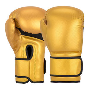 Gants de boxe professionnels personnalisés en cuir de vachette doré, élégants, toutes couleurs, à lacets, pour usage extérieur, séchage rapide - Product Image 1