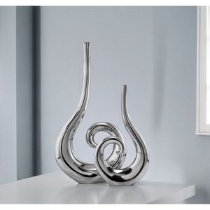 Vases à fleurs en métal de table décoratifs en aluminium personnalisés en gros Vases à fleurs décoratifs faits à la main au design moderne pour la maison - Product Image 3