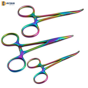 Venta al por mayor pinzas de manoplas de acero inoxidable con tijeras de mandíbula plana hemostática Manual Medic Instrument Sutur Kit - Product Image 2