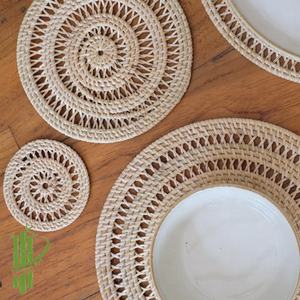 Classic DINING ROOM SETS Rattan Coaster Woven Placemat <b>Mat</b> <b>Pads</b> for Coffee Tea Drink Plates Cups Saucers Classic Furniture Gifts - Product Image 3