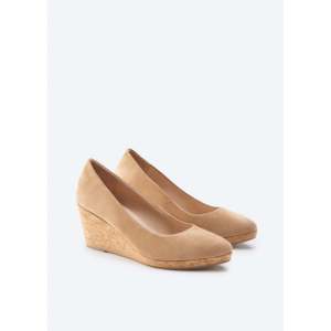 Sandali con zeppa di sughero in pelle scamosciata - Product Image 6