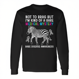 Camiseta Moderna de Manga Larga con Diseño Pequeño para Niños, Orgulloso Guerrero Luchador Contra Enfermedades Raras en el Día de las Enfermedades Raras - Product Image 2