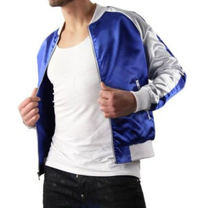 เสื้อแจ็กเก็ตนักบอมเบอร์ผ้าซาตินสำหรับวันแสนสบายแจ็กเก็ตบอมเบอร์ - Product Image 5