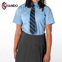 Uniformes Escolares de Dos Piezas Personalizados al por Mayor con Logotipo para Mujeres - Camisas y Faldas de Poliéster/Algodón de Secado Rápido y Transpirables