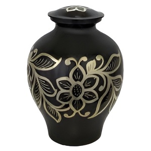 Urnas de cremación para adultos de latón de estilo árabe con urnas funerarias de latón grabadas a mano hechas en la India - Product Image 1