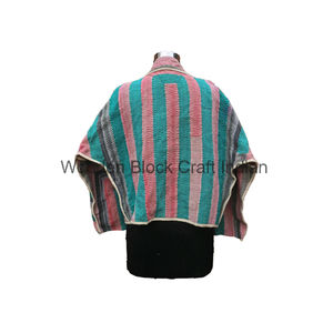 Chaquetas Kantha Vintage Reversibles Ecológicas de Patchwork 100% Algodón con Bordado Tradicional Indio Disponibles en Varios Colores - Product Image 3