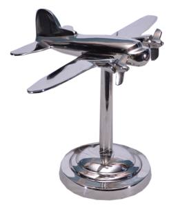 Modèle d'avion en métal brillant avec socle, modèle décoratif en fonte à l'échelle 1:100, hélice, pour la décoration du salon et de la maison - Product Image 6