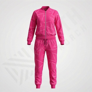 Survêtement de jogging pour femme avec logo personnalisé, manches longues, vêtements décontractés d'hiver, tissu tricoté sublimé uni, vêtements de sport, couleur personnalisée - Product Image 5