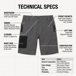 Pantalon de travail cargo utilitaire d'été pour homme, étiquette personnalisée, design multi-poches, genouillères renforcées, respirant, 90 % nylon, résistant à la chaleur - Product Image 5
