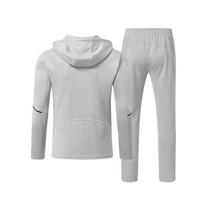<b>Vintage</b> Custom Zip Layer Hoodies Sweatpants Jogging Set Embroidery Patch Logo Men <b>Tracksuits</b> - Product Image 5