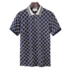 Camisa polo de lapela manga curta masculina, camiseta casual e de golfe com manga curta, barata, 2023