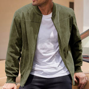 Chaqueta Bomber de Cuero, Moderna, Cómoda, Cálida y Elegante, Chaqueta Bomber de Cuero Clásica, Suave, Moderna, para Uso Diario - Product Image 3